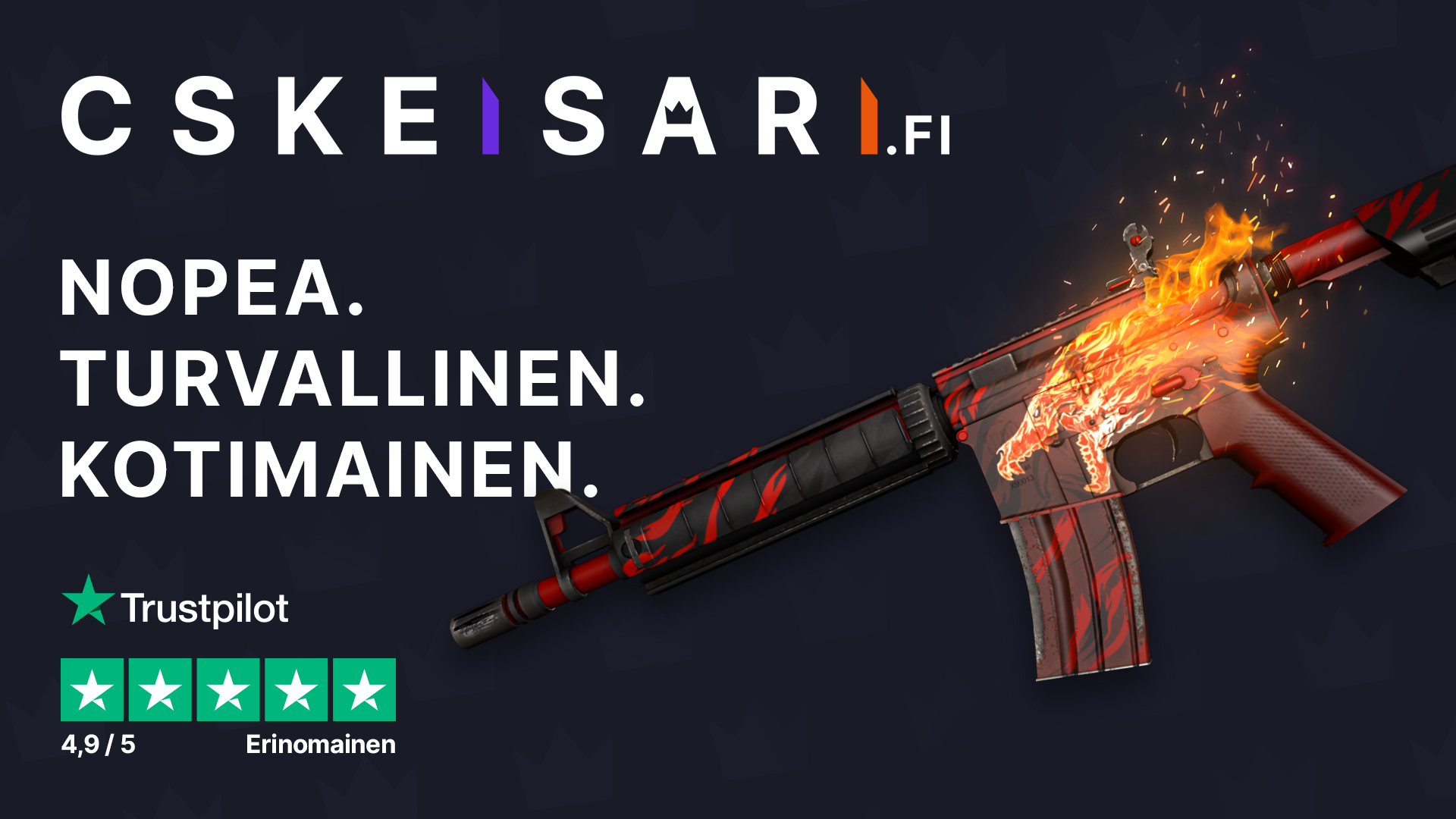 CSKeisari website thumbnail - Myy CS2 Skinit nopeasti - CSKeisari