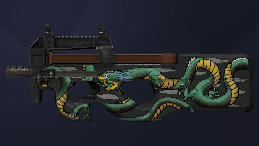 P90 Emerald Dragon - Myy skinit helposti - CSKeisari.fi
