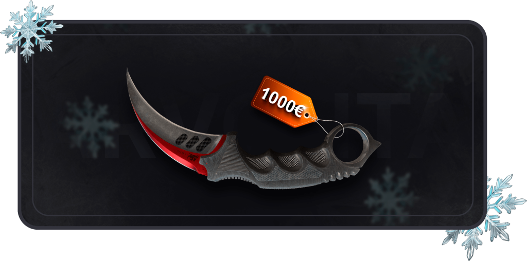 Karambit Autotronic -puukko 1000€ hintalapulla jouluarvontaa varten
